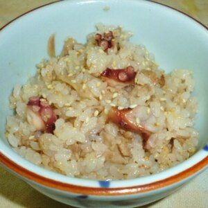 ストウブ鍋で♪豚肉入れてコク☆タコの炊き込みご飯